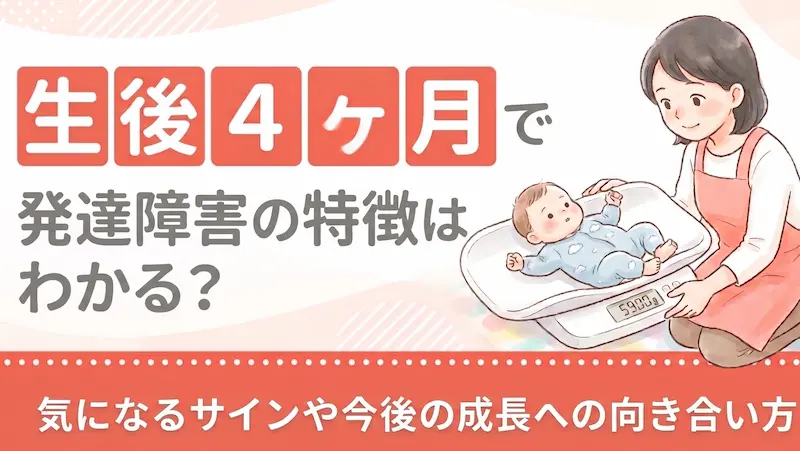 生後4ヶ月で発達障害の特徴はわかる?気になるサインや今後の成長への向き合い方