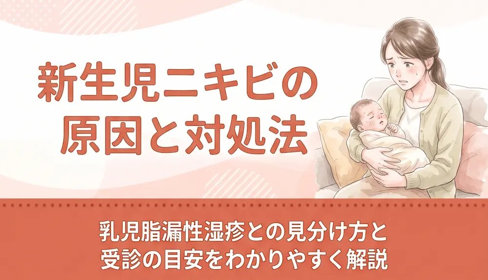 新生児ニキビの原因と対処法|乳児脂漏性湿疹との見分け方と受診の目安をわかりやすく解説