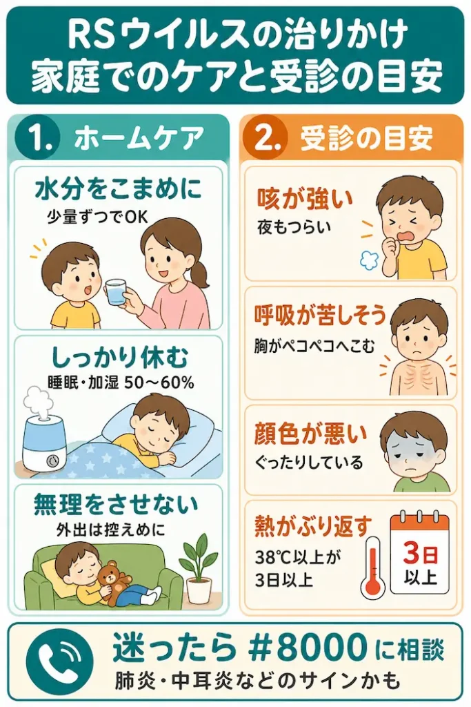 RSウイルスの治りかけに家庭で気をつけたいケアと注意点v2