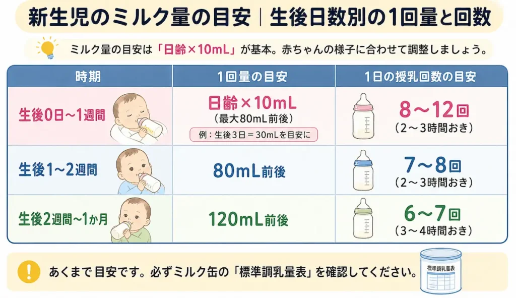 新生児のミルク量の目安v2