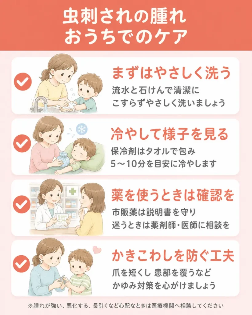硬く腫れた虫刺されに今すぐできる家庭でのケアv2