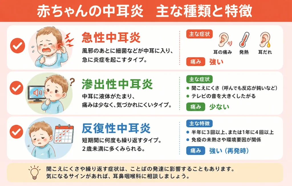 赤ちゃんの中耳炎の特徴_解説図v2