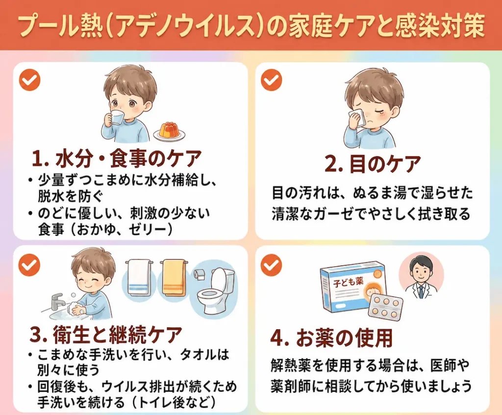 出席停止の間にやっておきたい家庭でのケアと感染対策_まとめ画像v2