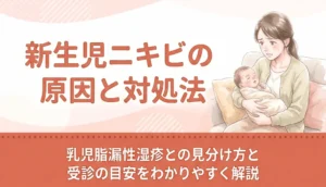 新生児ニキビの原因と対処法｜乳児脂漏性湿疹との見分け方と受診の目安をわかりやすく解説