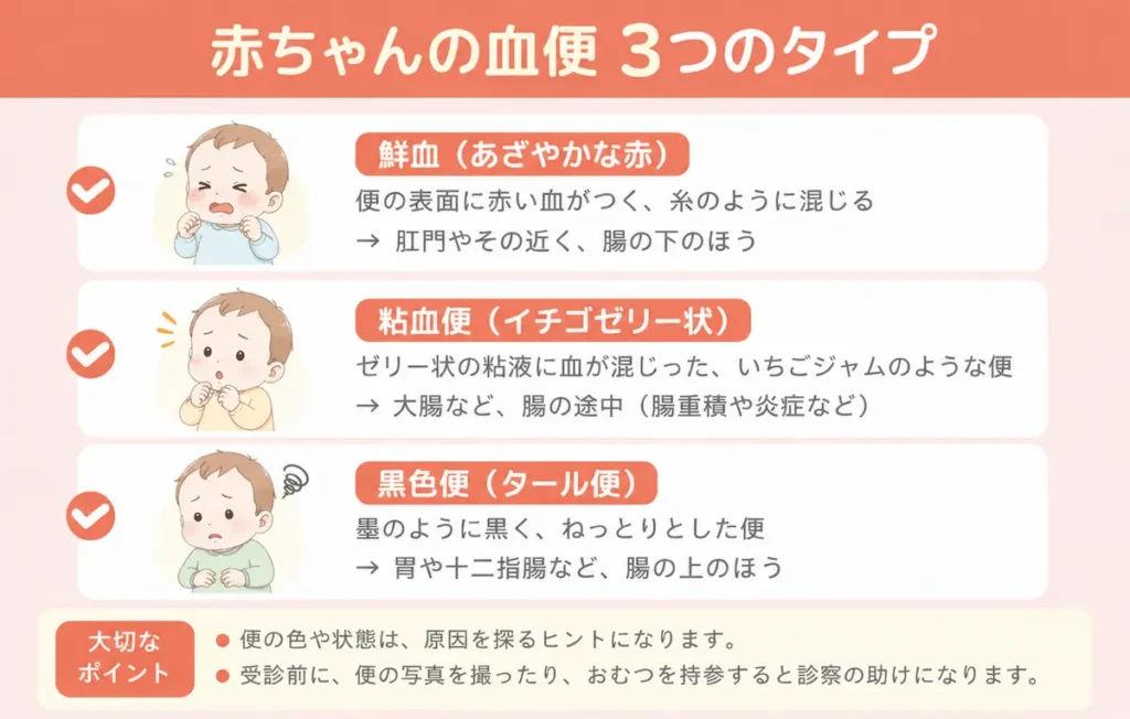赤ちゃんの血便とは_まとめ画像