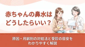 赤ちゃんの鼻水はどうしたらいい？原因・月齢別の対処法と受診の目安をわかりやすく解説