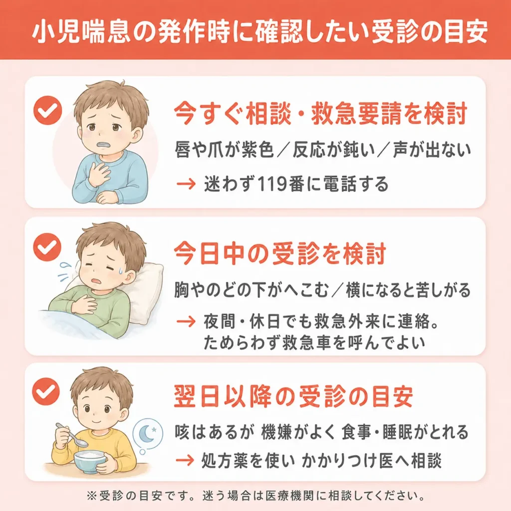 小児喘息を和らげる前に確かめたい緊急度の3段階_まとめ画像 (2)