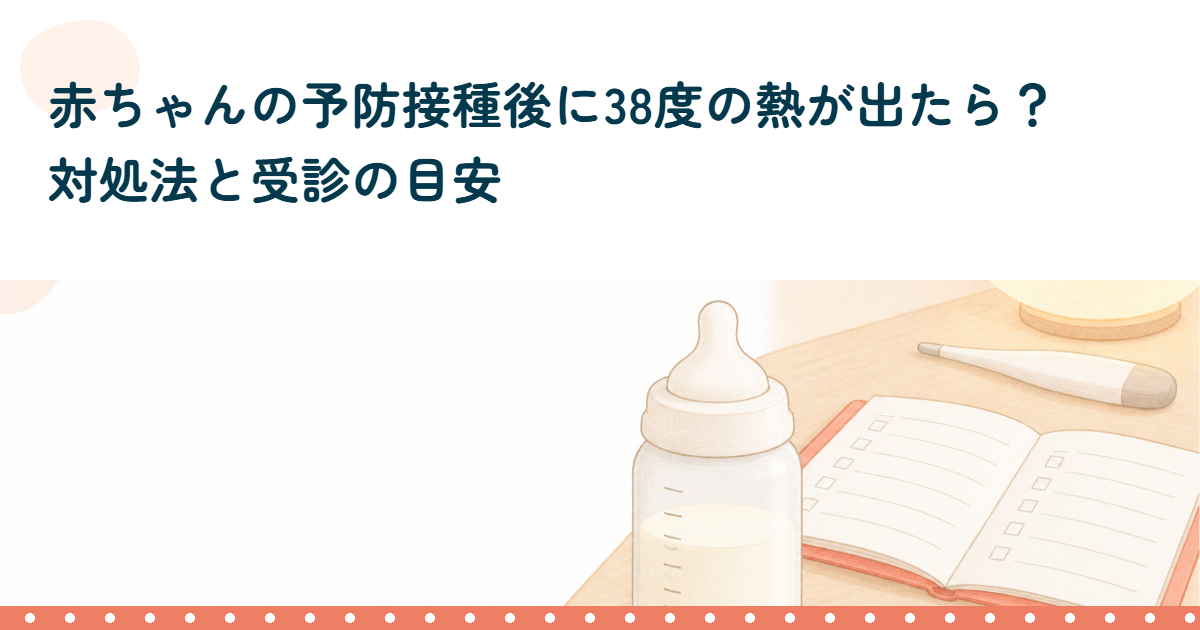 赤ちゃんの予防接種後に38度の熱が出たら?対処法と受診の目安を解説